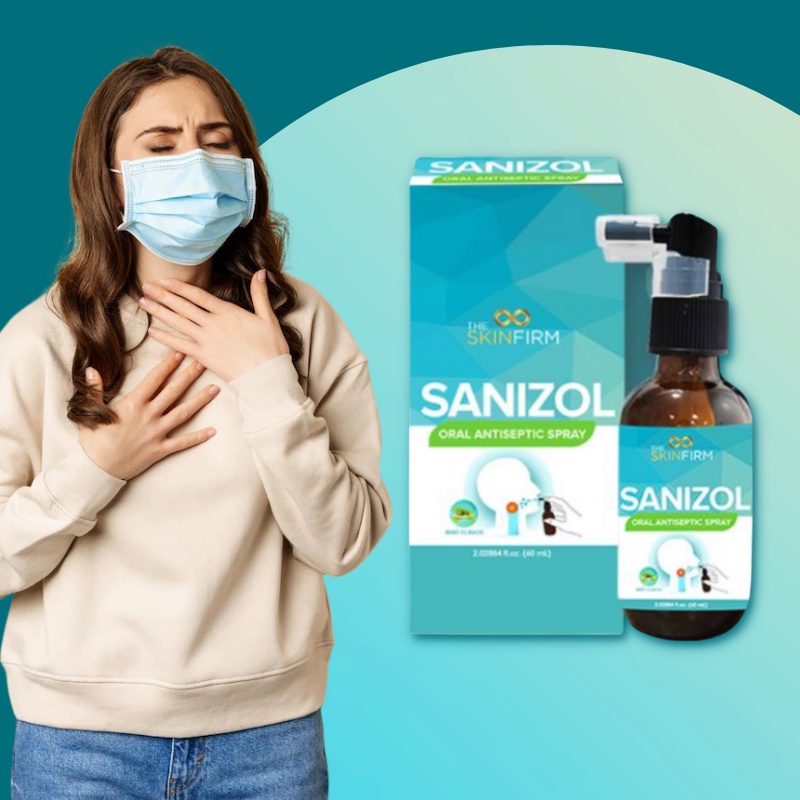 1 Bottle Sanizol Oral Antiseptic Spray for Sore Throat Cough Halitosis