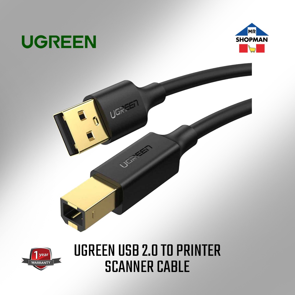 UGREEN 10351 USB A To USB B Printer Cable USB 2.0 3M US135 | Shopee ...