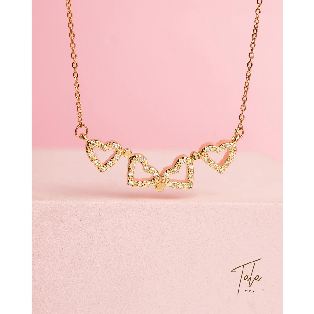 TALA by Kyla Heart Clover Necklace Copper with Tala Card Packaging ...
