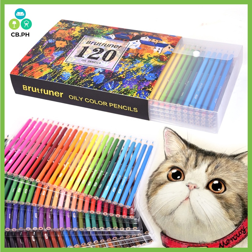 cb.ph 48/72/120 Professional Oil Colored Pencils Set Artist Painting