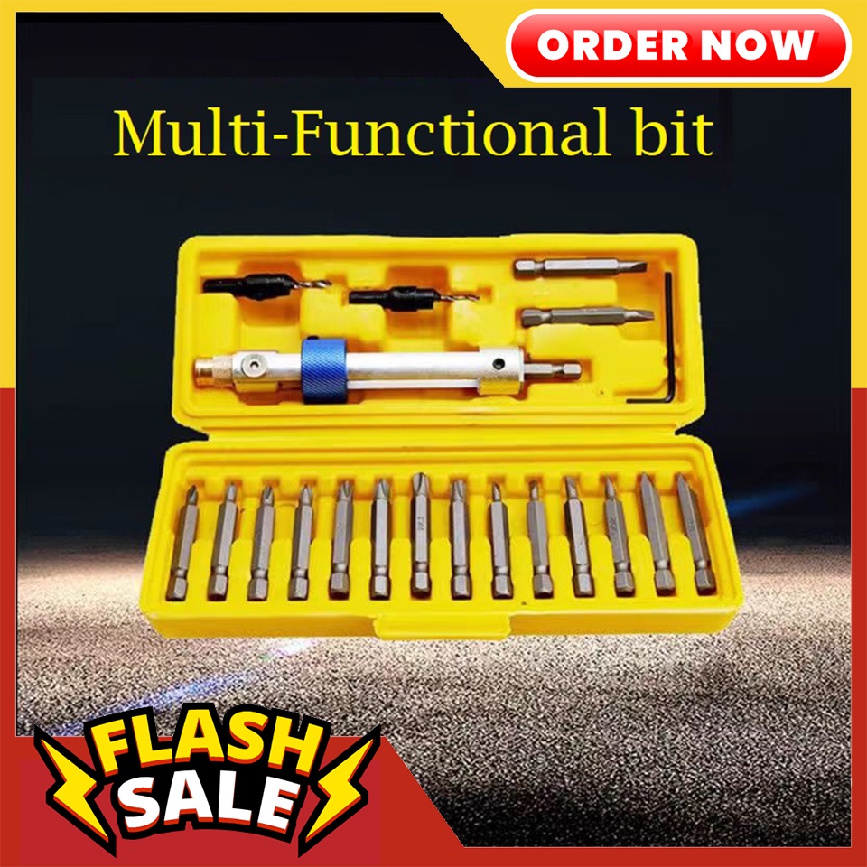20Piece Set Of MultiFunction Drill Bit Electric Screwdriver Head