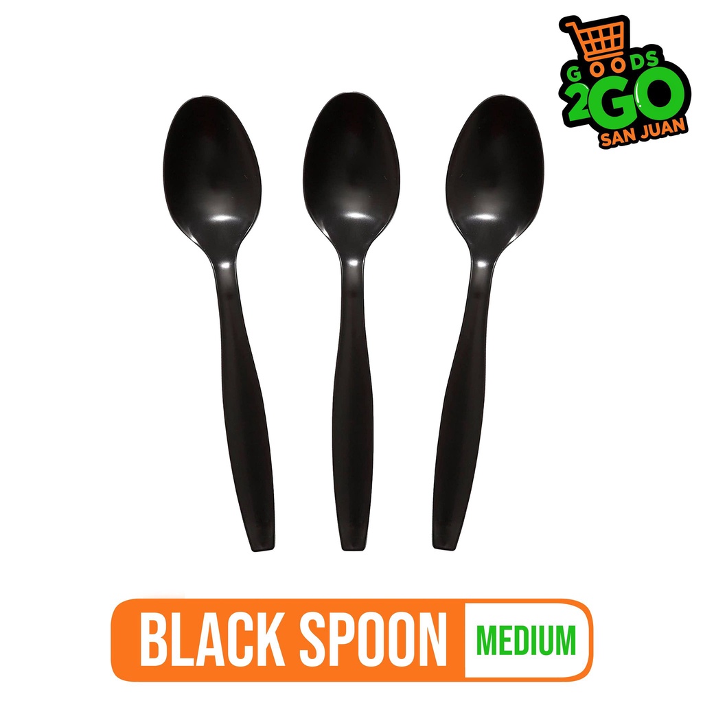 GOODS2GO DISPOSABLE SPOON AND FORK (BLACK) Shopee Philippines