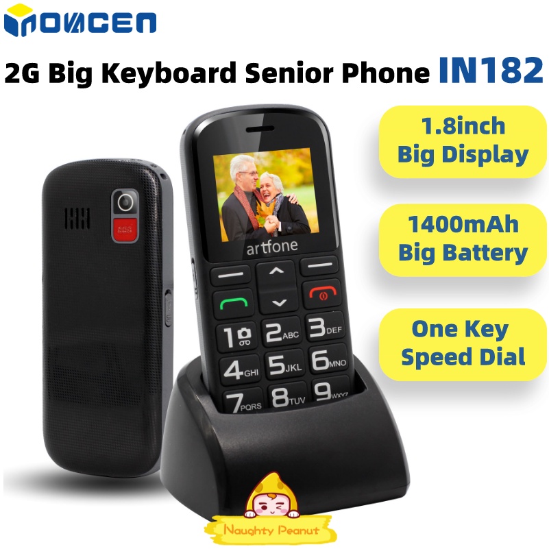 INOVAGEN 2G Senior Phone 182 With Speed Dial,Charging Cradle/SOS key