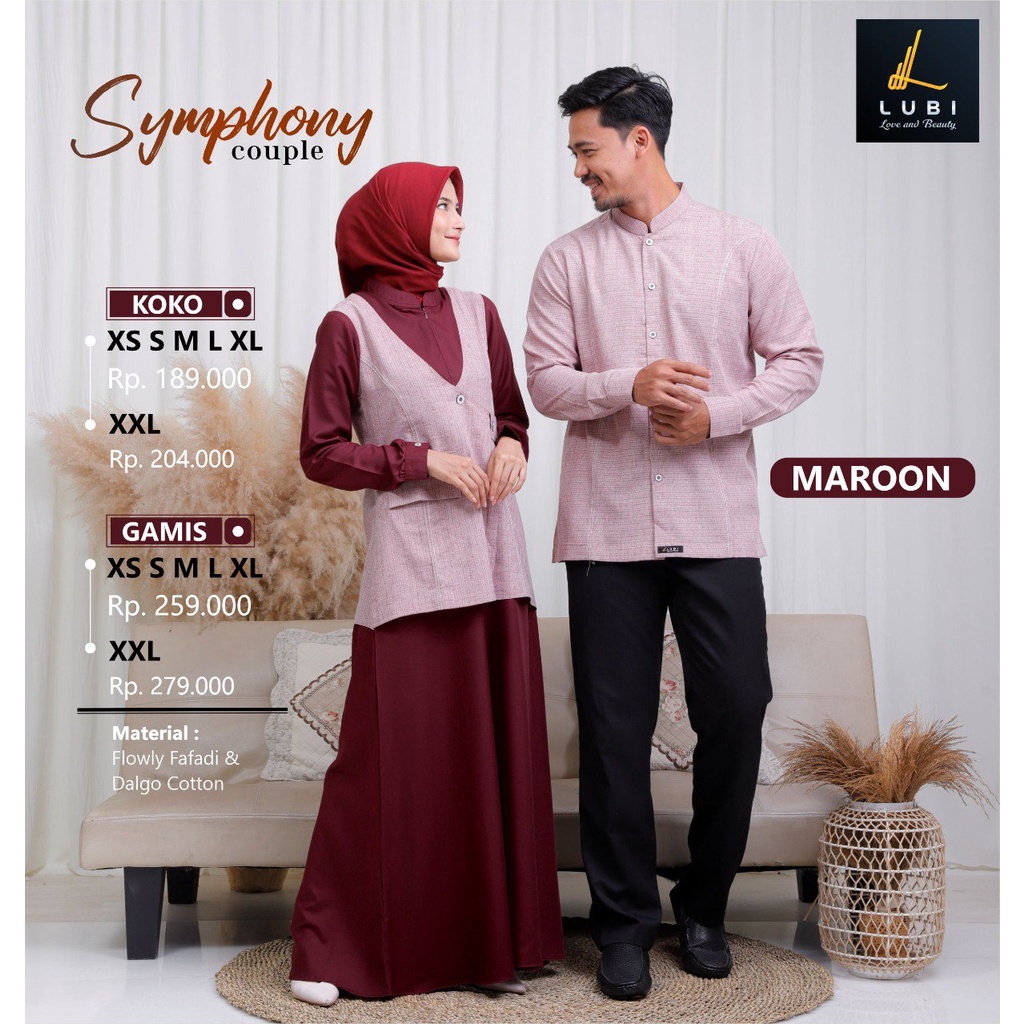 MERAH COUPLE 2023 LUBI SYMPHONY MAROON RED LUXURY DRESS KOKO | Shopee ...