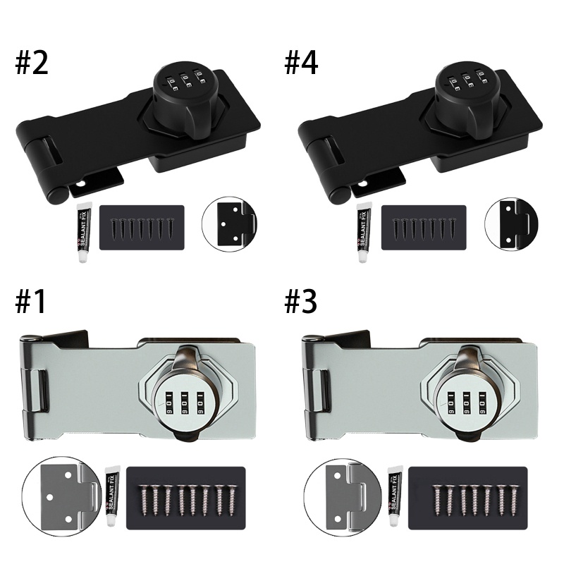YX 1 Set Cabinet Door Password Locks Punch Free Refrigerator Drawer ...