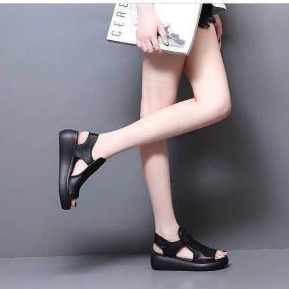 New Simple Thick Bottom Wedged Sandals for Women | Shopee Philippines