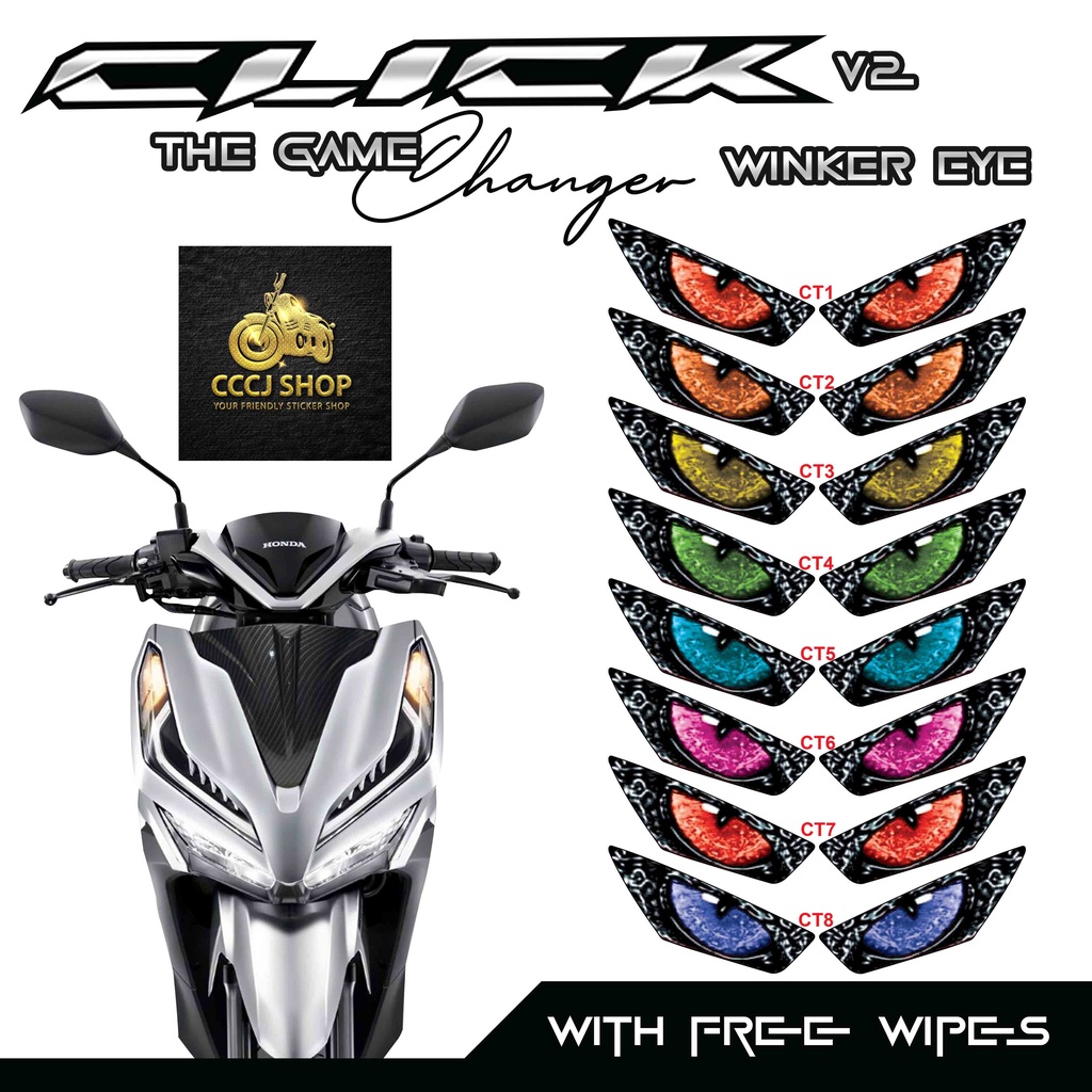 HONDA CLICK 125i/150i v2/v3/V4 WINKER EYE/ TRANSPARENT/ TRANSLUCENT ...