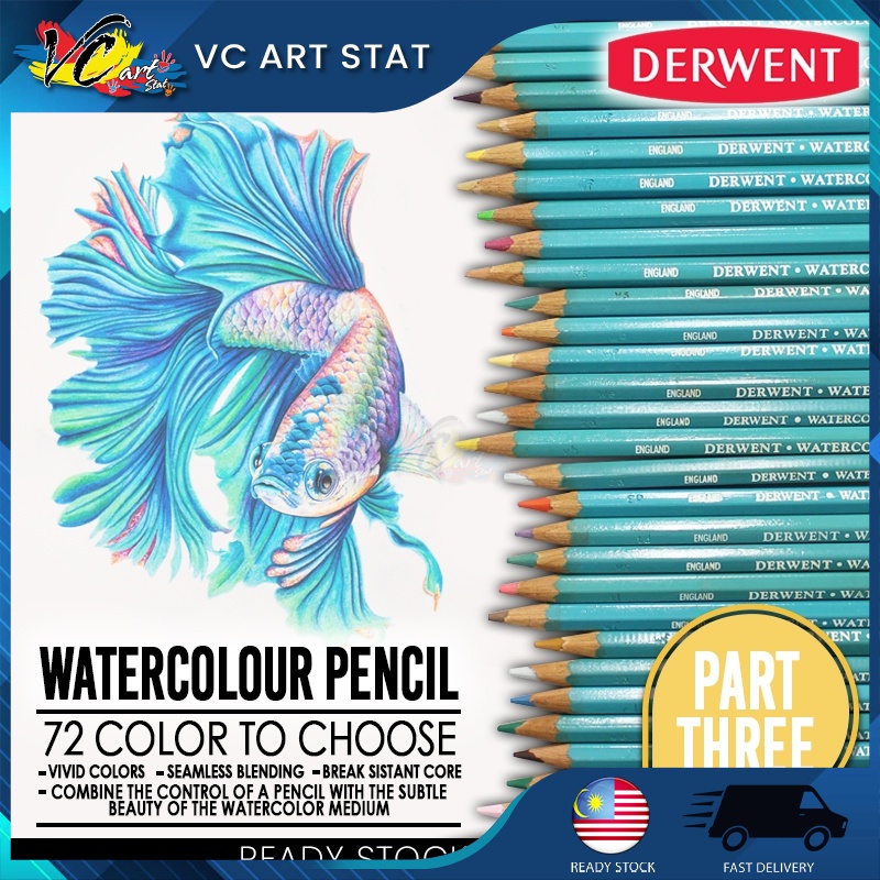 Derwent Watercolour Pencils, 3.4mm Core, Pencils