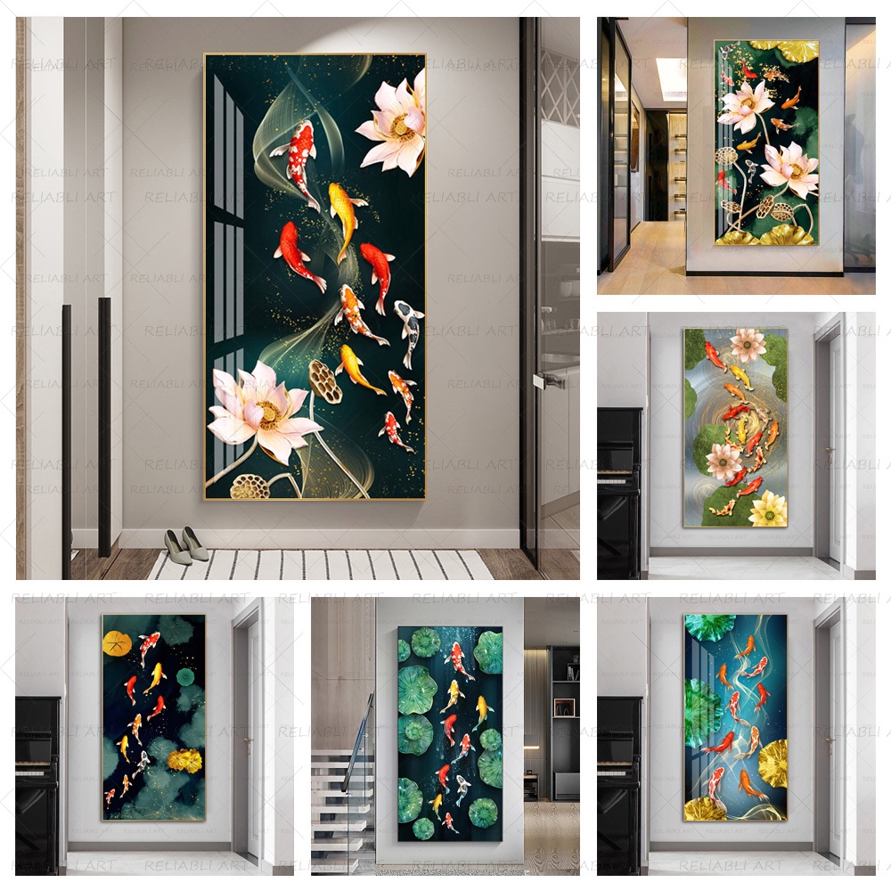 Koi Fish Posters Animal Pond Canvas Prints Modern Home Decor Wall Art ...