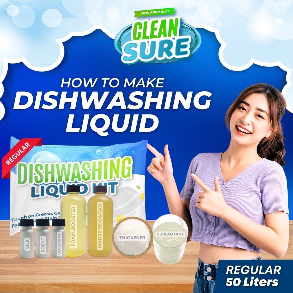 CleanSure Regular Dishwashing Liquid Soap Kit 50 Liters Yield Madre de ...