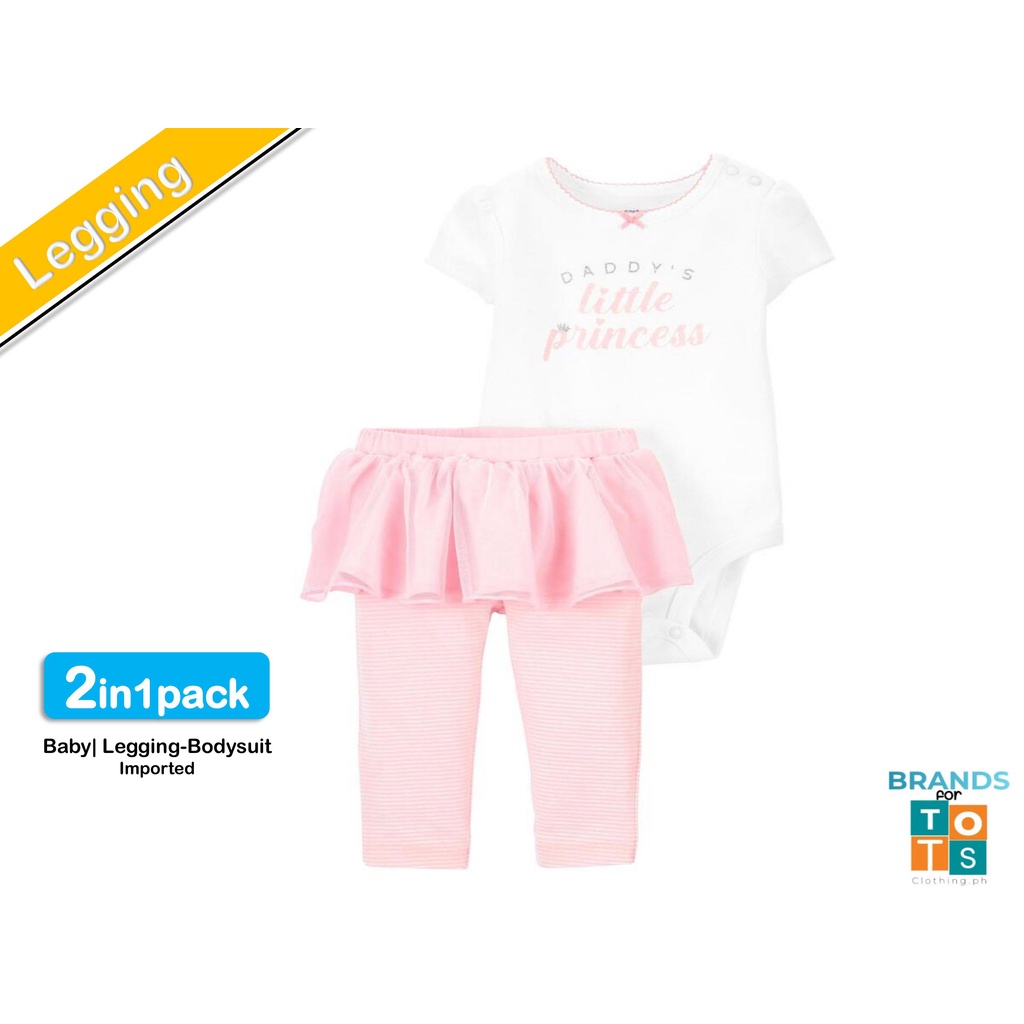 2pack Leggings/Onesie Baby Girl Shopee Philippines