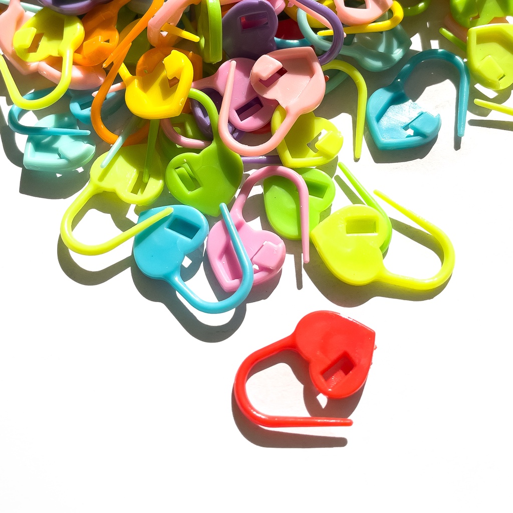 Heart Shaped Plastic Stitch Markers (15pcs) | Shopee Philippines