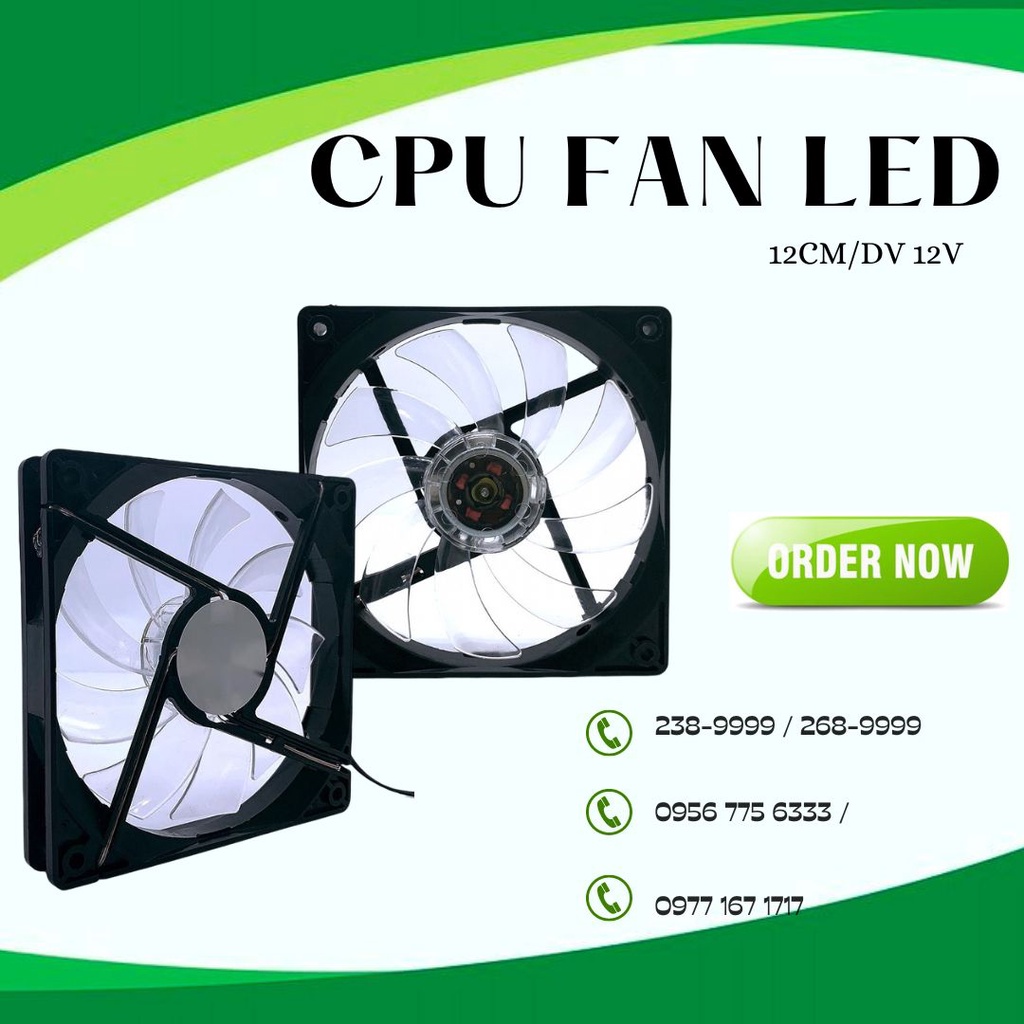 CPU FAN CASE 12CM/DV 12V LED Lights Desktop PC Cooling Fan Case ...