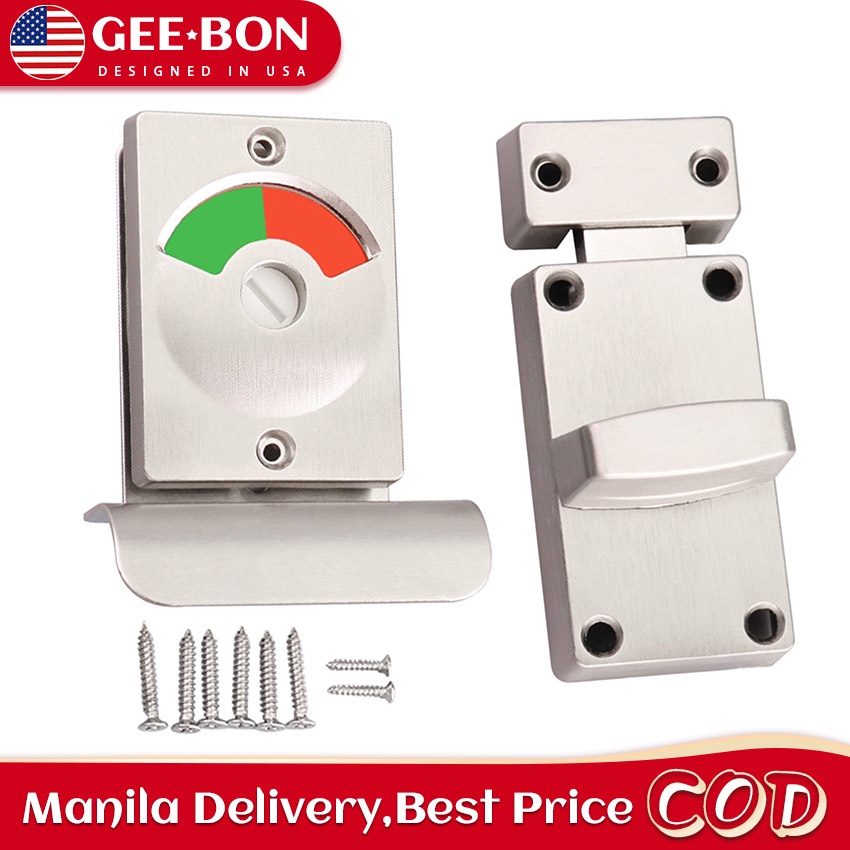 GEEBON Toilet Door Lock Bathroom Restroom Indicator Lock Partition