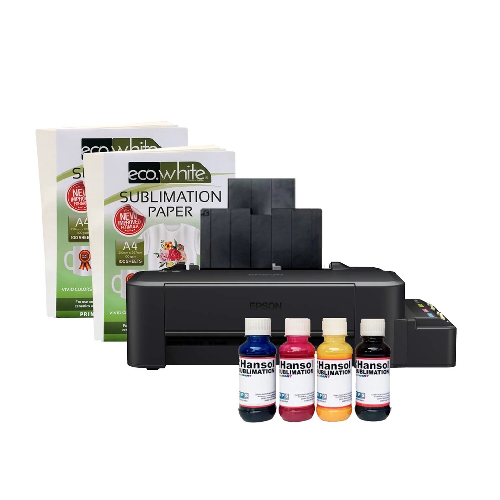 Epson L121 Sublimation Printer Bundle L121 Hansol Sublimation Ink Sublimation Sheets 5621