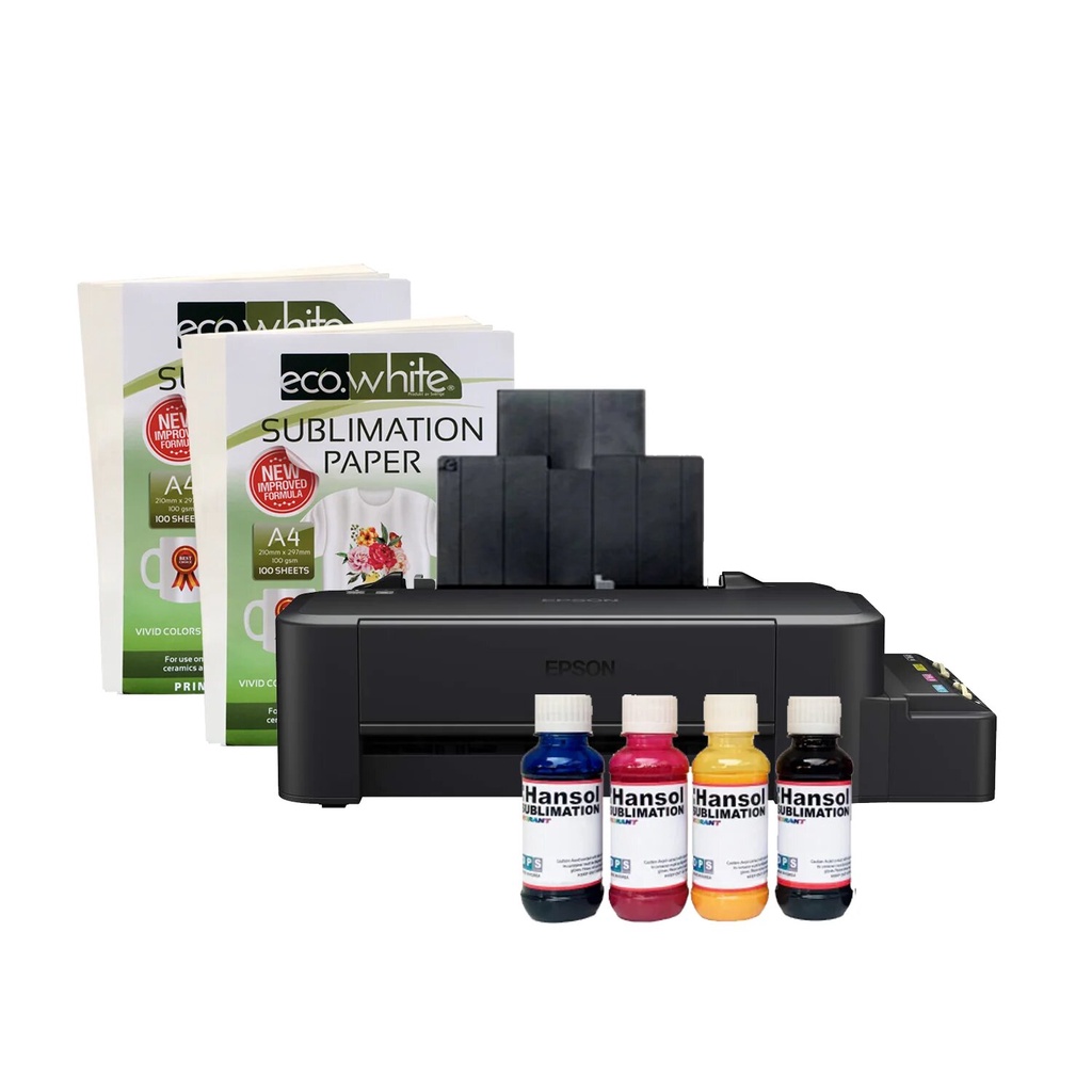 Epson L121 Sublimation Printer Bundle (L121 + Hansol Sublimation Ink ...