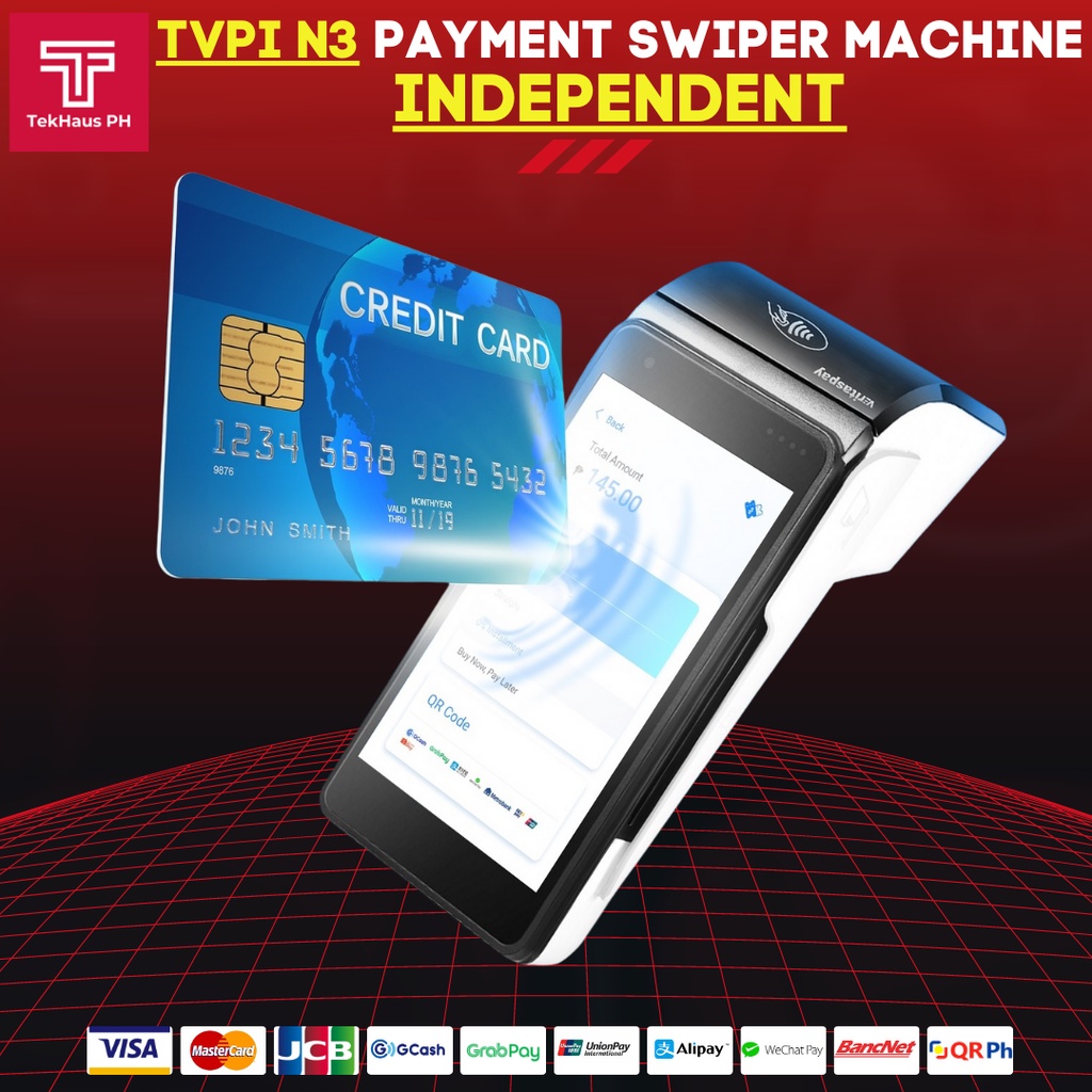 TekHaus PH N3 TVPI Debit/Credit Card Payment Swiper Machine Shopee