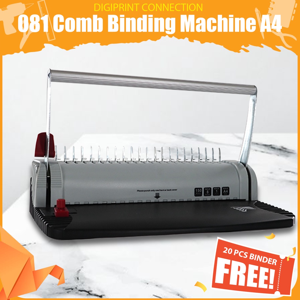 Comb Binding Machine OC081 A4 Heavy Duty with FREE GIFT 20pcs