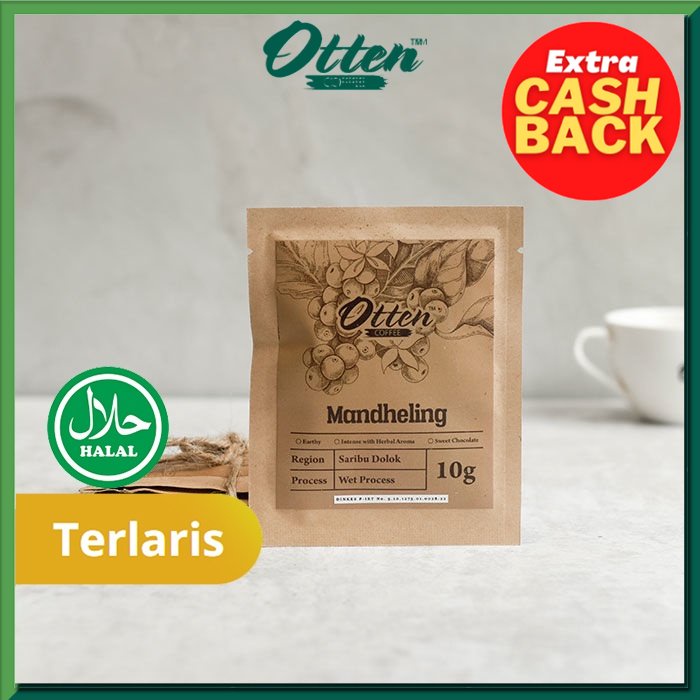 Drip Coffee 10g Arabica Mandheling (4 Sachets) - Otten Coffee Powder ...