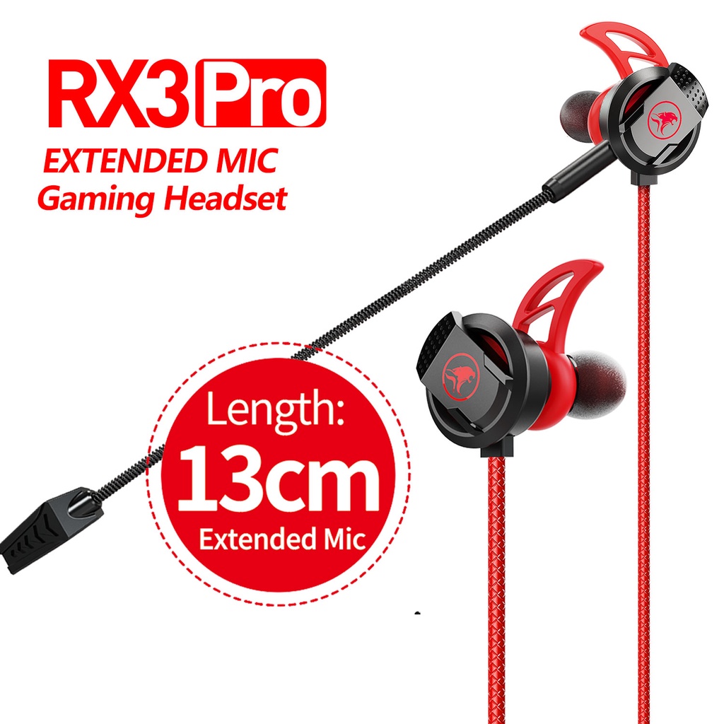 PLEXTONE xMowi RX3 Gaming Earphone Headset Wired Headphones with  Detachable Microphone for Mobile,Laptop,PC,PS5