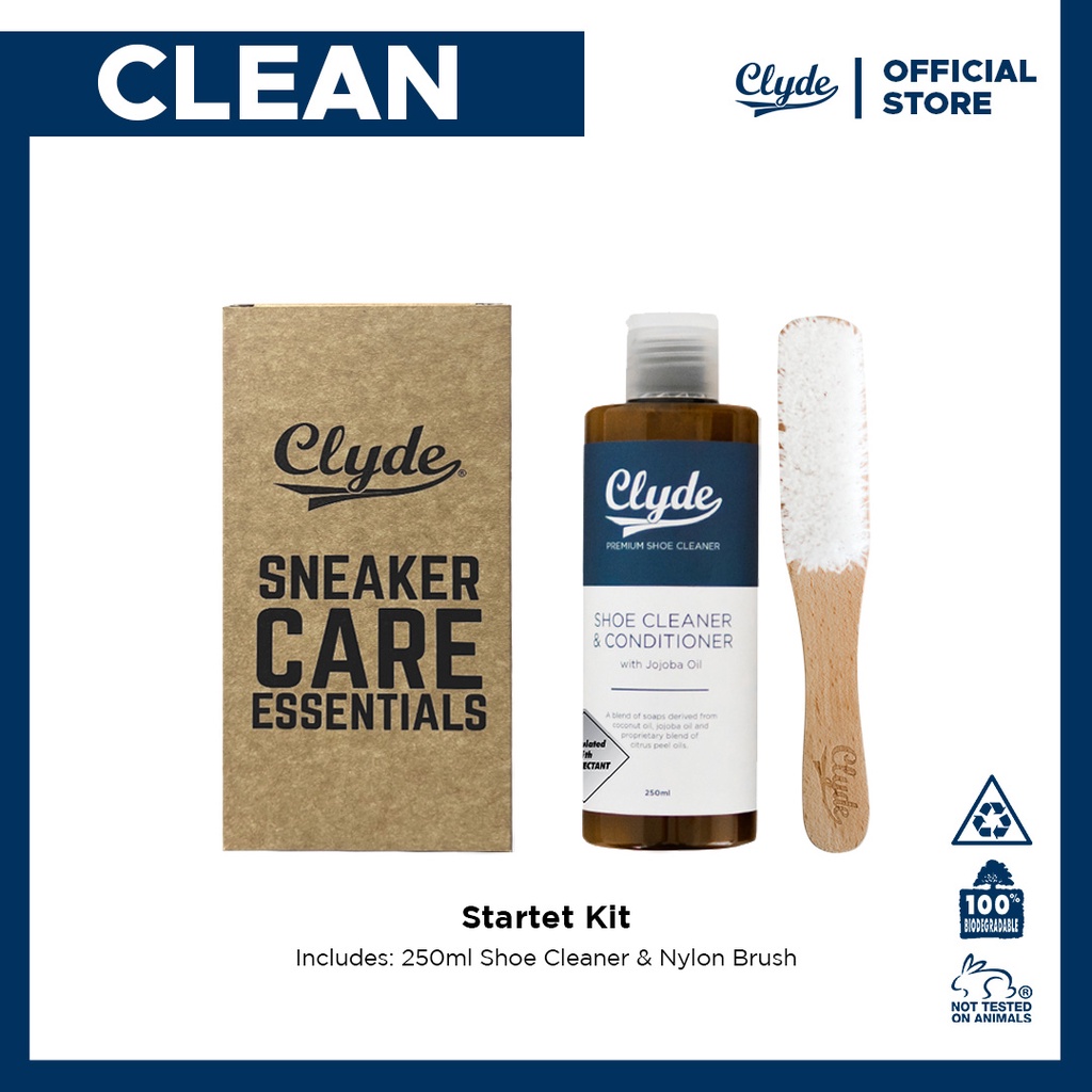 Clyde Premium Shoe Cleaner Starter Kit with Nylon Brush Shopee