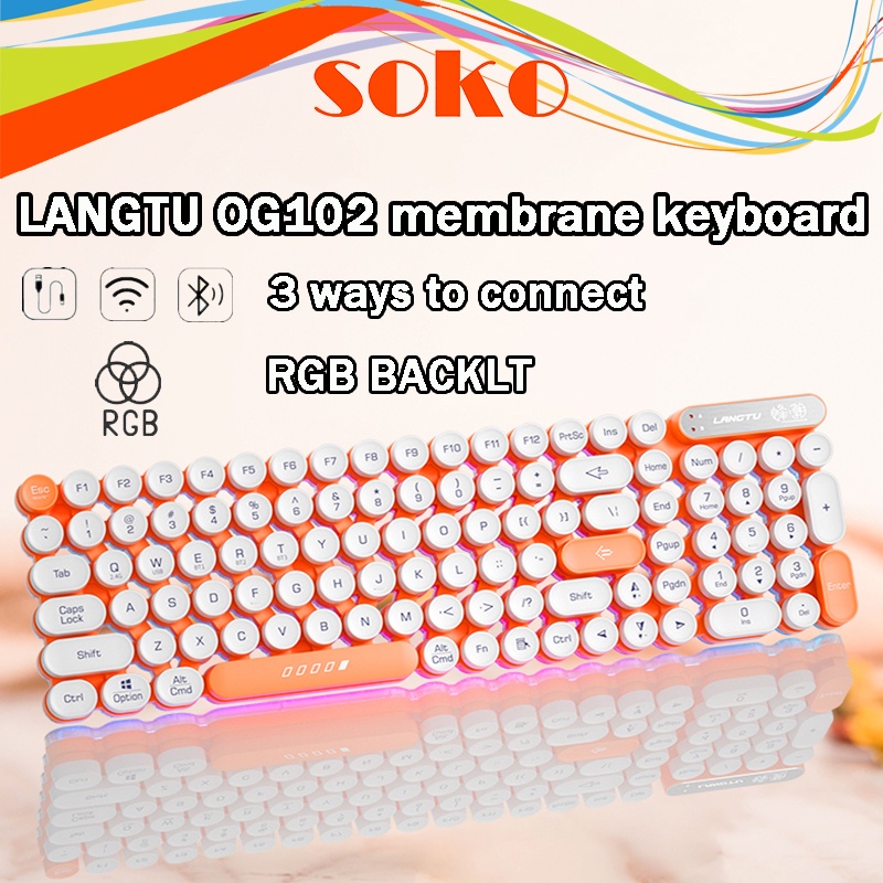LANGTU OG102 membrane slient keyboard hollow keyboard 2.4G