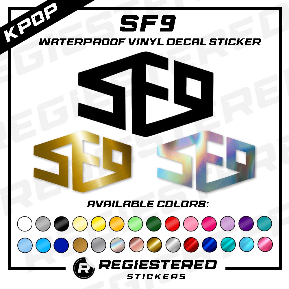 KPOP SF9 Logo Vinyl Decal Sticker Waterproof | Shopee Philippines