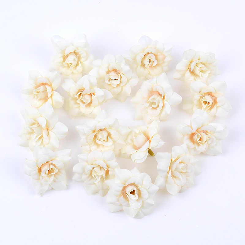 10PCs Rose Artificial Flower Head Silk Fake Flowers Wedding Party Home ...