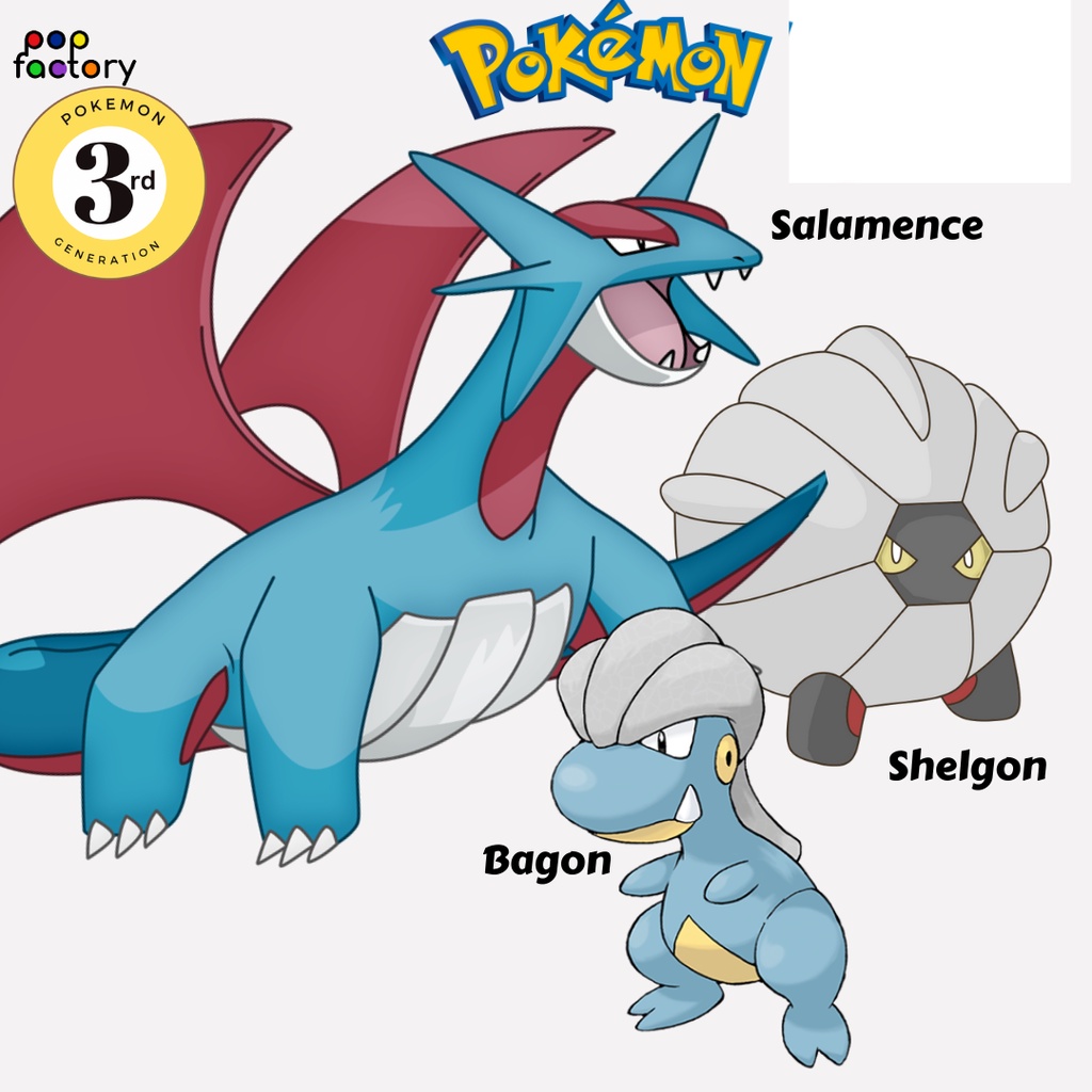 Bagon , Shelgon & Salamence Pokemon Cards TCG (3rd Gen Pokemon ...