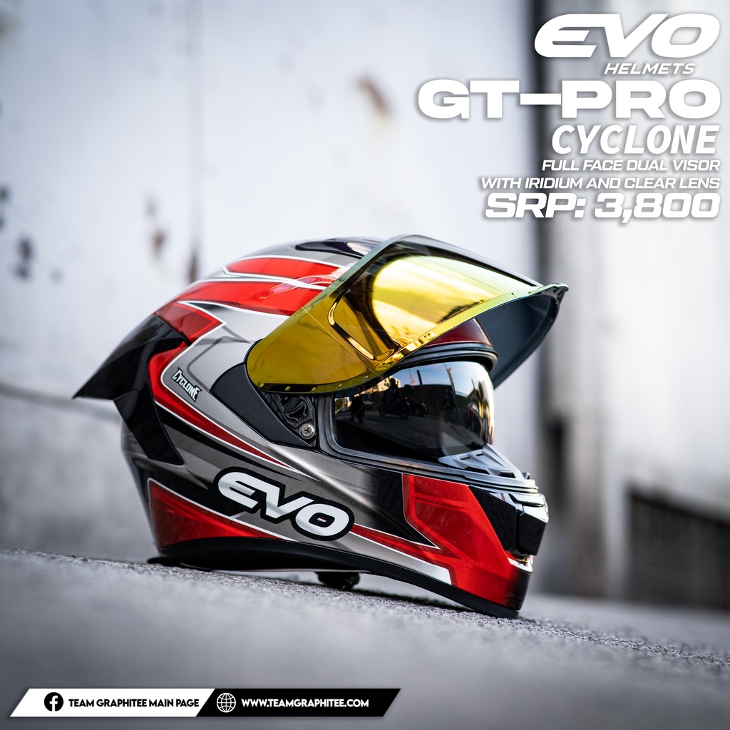 Evo Gt Pro Cyclone Fullface Dual Visor Shopee Philippines