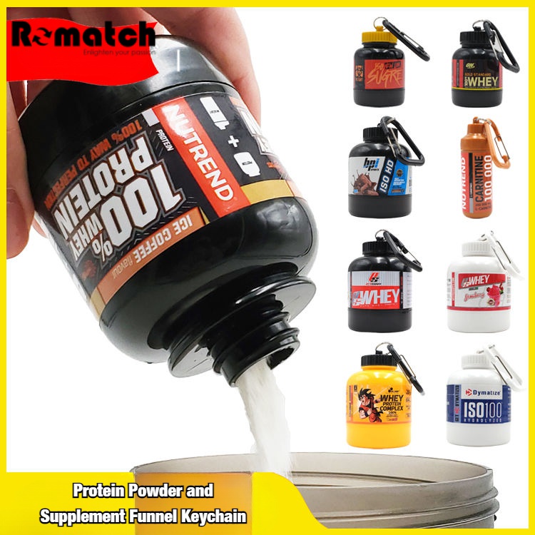 Protein Powder and Supplement Funnel Keychain Protein Powder