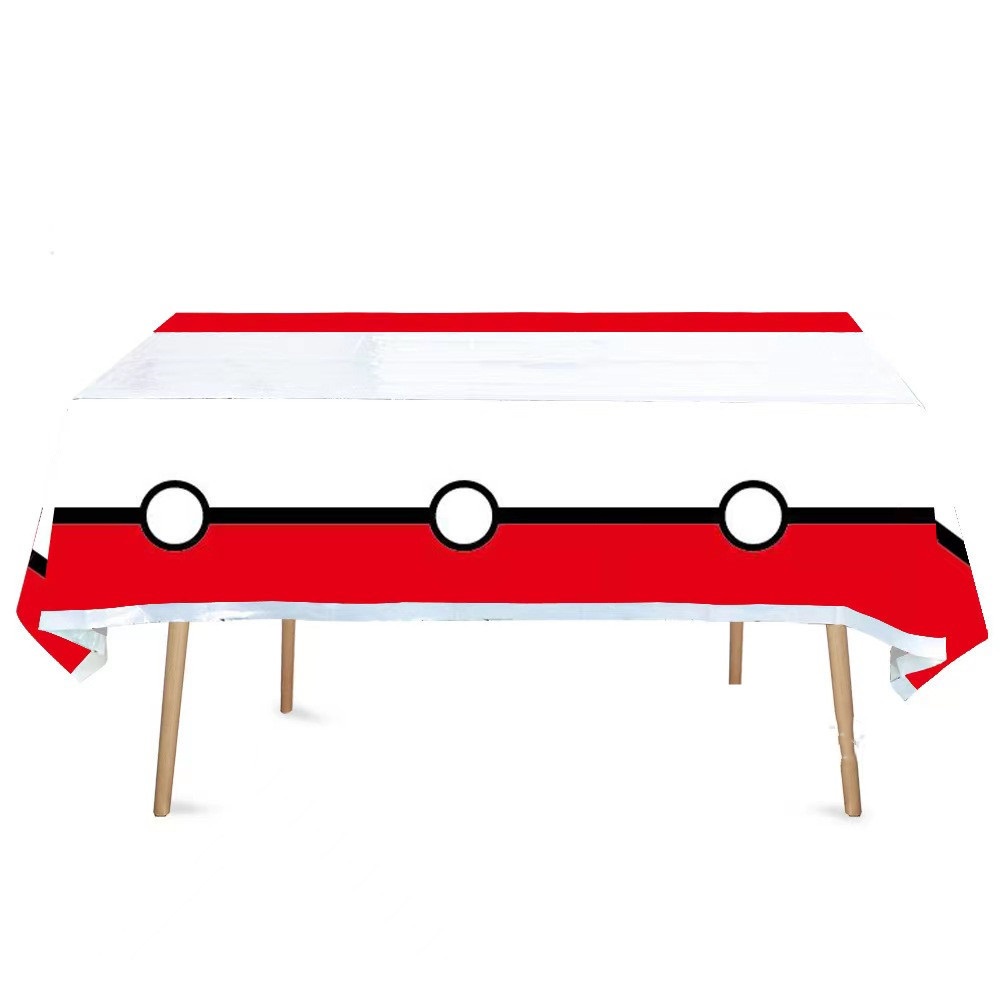 108*180cm Pokemon Go Pikachu Disposable Plastic Big Tablecloth For ...