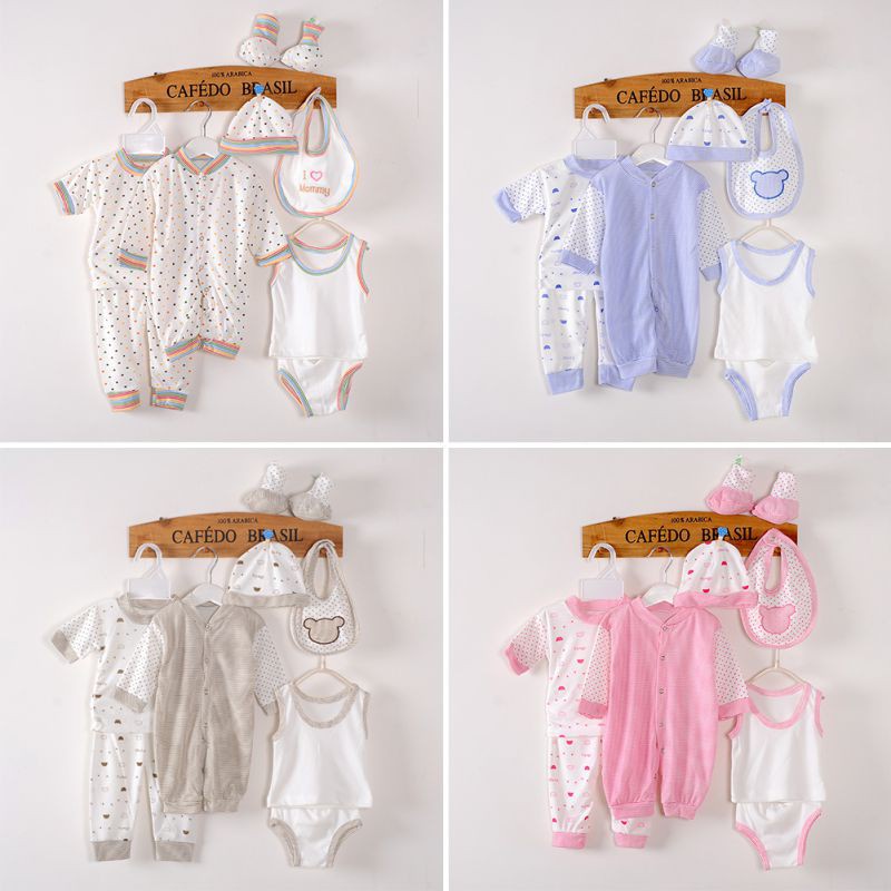 8PCS Newborn set receiving clothes for boys and girls pastel colors ...