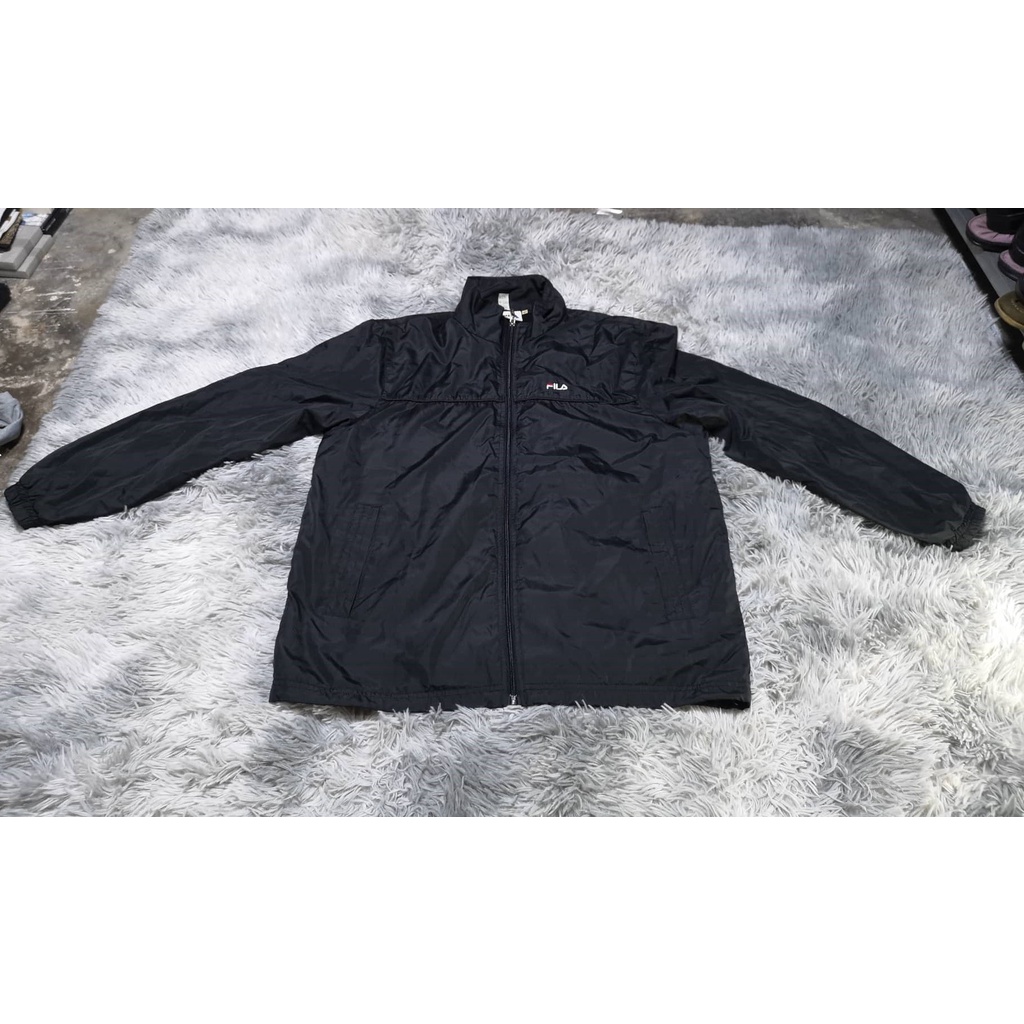 FILA Black Windbreaker Jacket Shopee Philippines