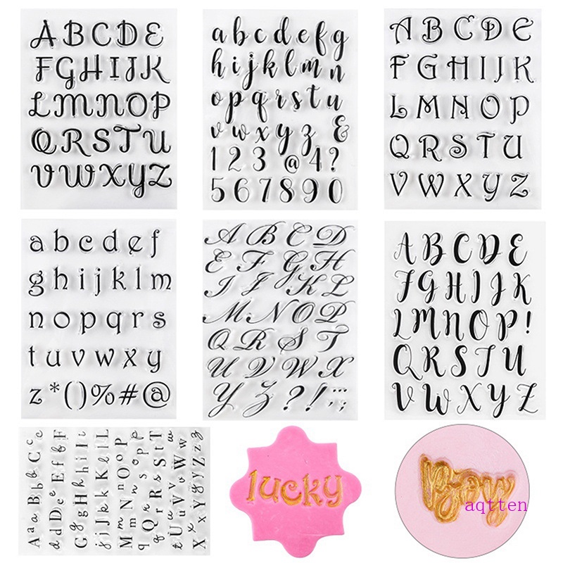 DIY Alphabet Numbers Cookie Cutter Pattern Embosser Stamp letters