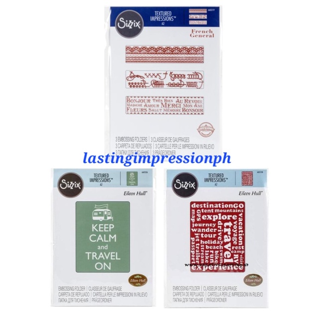 Sizzix Textured Impressions Embossing Folders A2 Shopee Philippines