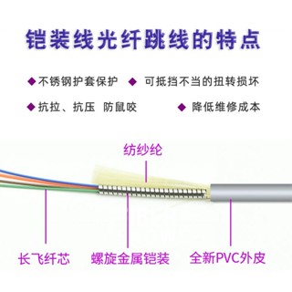 Armored Optical Fiber Jumper Four-Core Multi-Mode LC/ST/SC/FC6-Core 8 ...