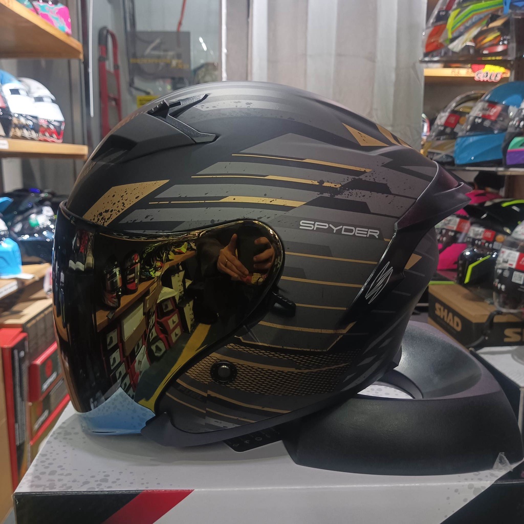 SPYDER HELMET FUEL HALF FACE Shopee Philippines