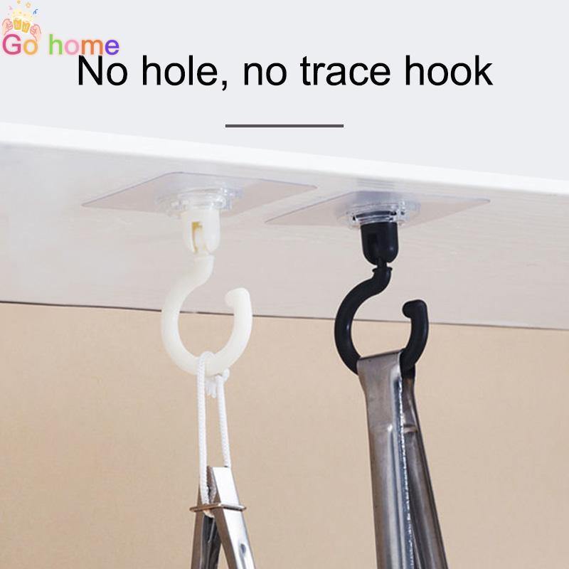 360° Rotary Traceless Ceiling Hook No Punching Mosquito Net Curtain  Household Adhesive Hook GH