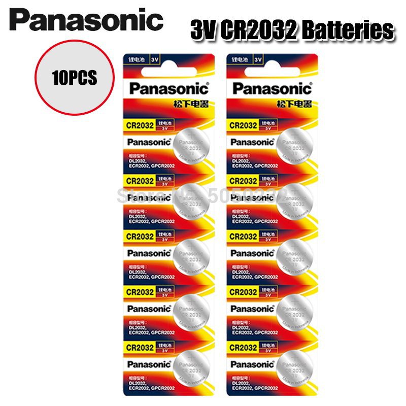 PANASONIC Original CR2032 Button Cell Battery 3V Lithium Batteries CR