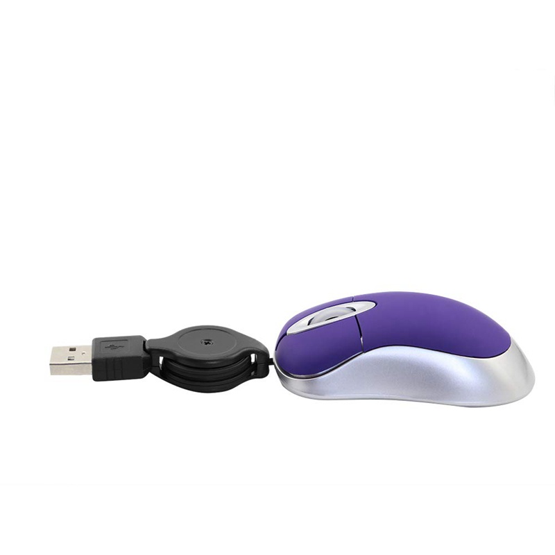 Available Mini USB Wired Mouse Retractable Tiny Small Mouse 1600 DPI ...