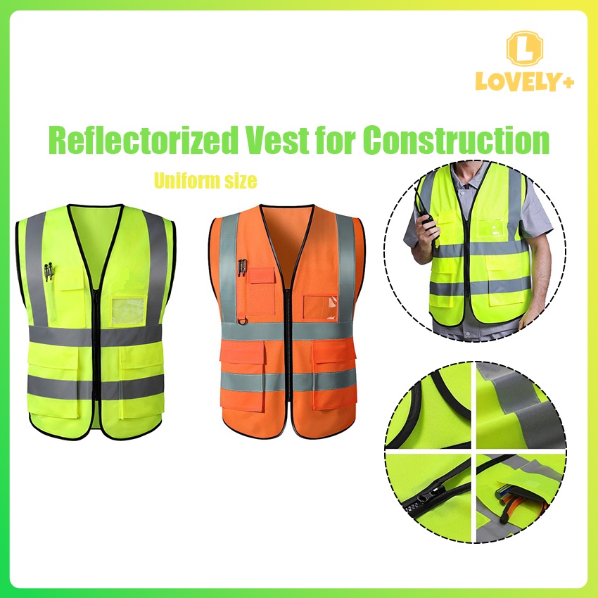 High Visibility Reflective Vest Construction Vest Construction Traffic ...
