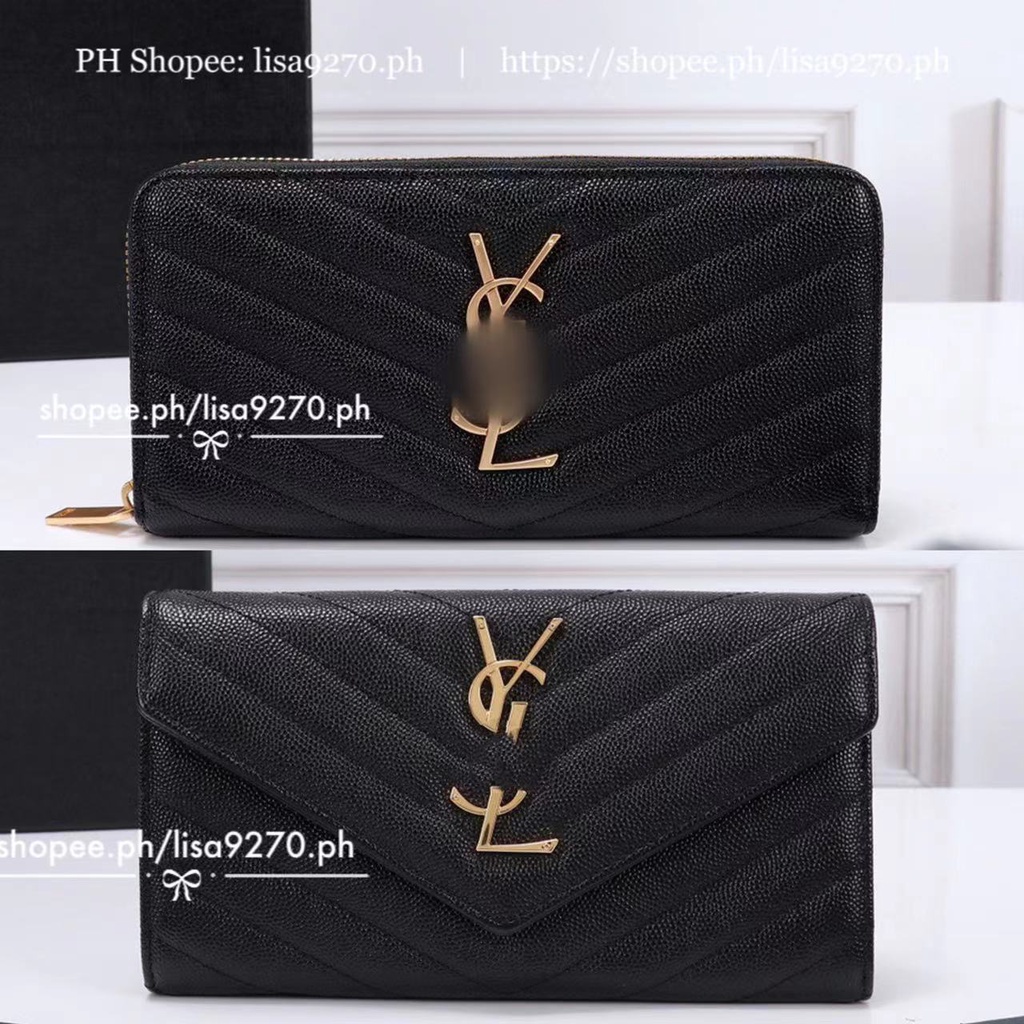 @vkk_studio.LISA | flap / zipper long wallet leather | Shopee Philippines