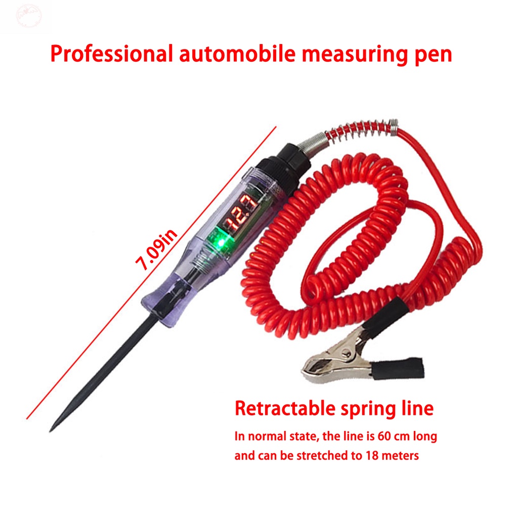 ST 6V 12V 24V DC Car Truck Voltage Circuit Tester Digital Display Long