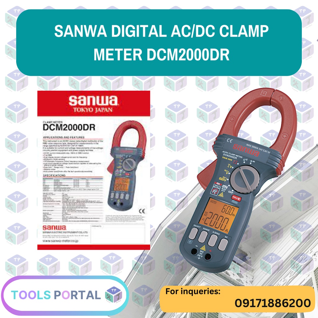 SANWA AC/DC CLAMP METER DCM2000DR Shopee Philippines