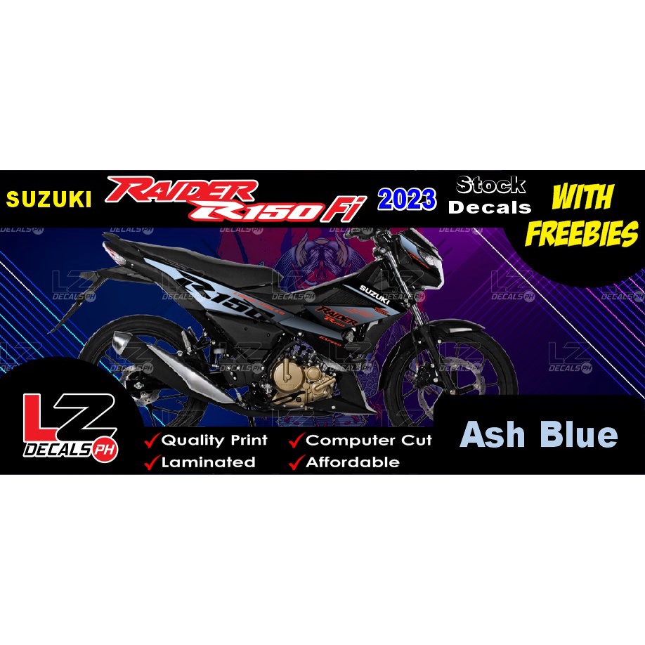 Suzuki Raider R150 Fi (2023) Stock Decals / Stickers with Freebies ...