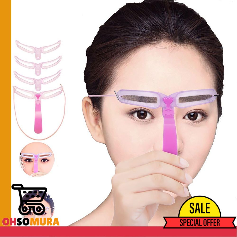 Reusable 8pcslot Eyebrow Stencil Eyebrow Shaper Brow Stamp Template Eyebrows Shape Set 4491