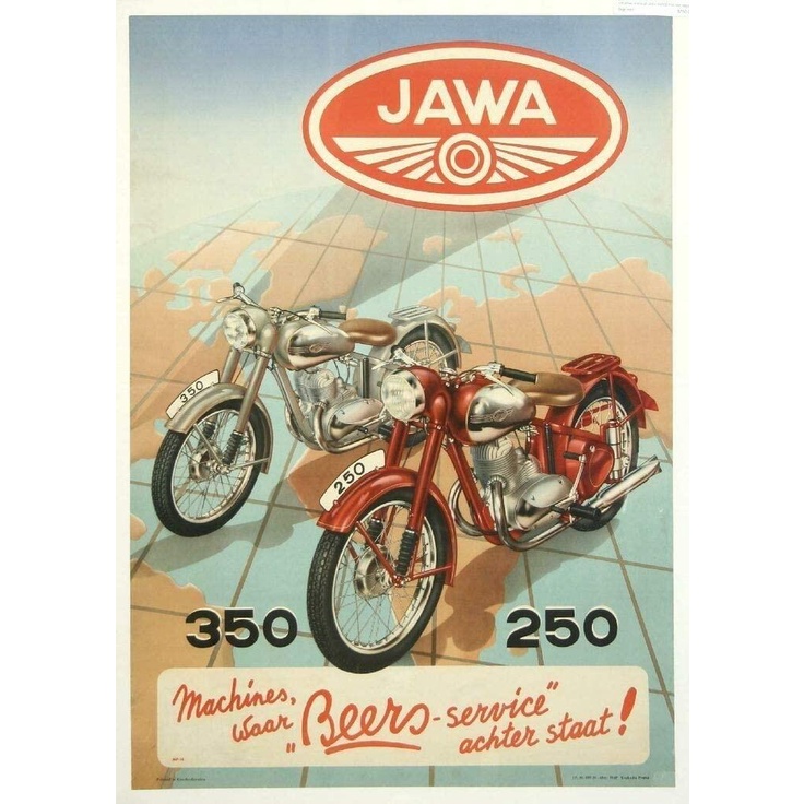 JAWA Motorcycles Metal Retro Aluminium tin Sign Wall Plaque | Shopee ...