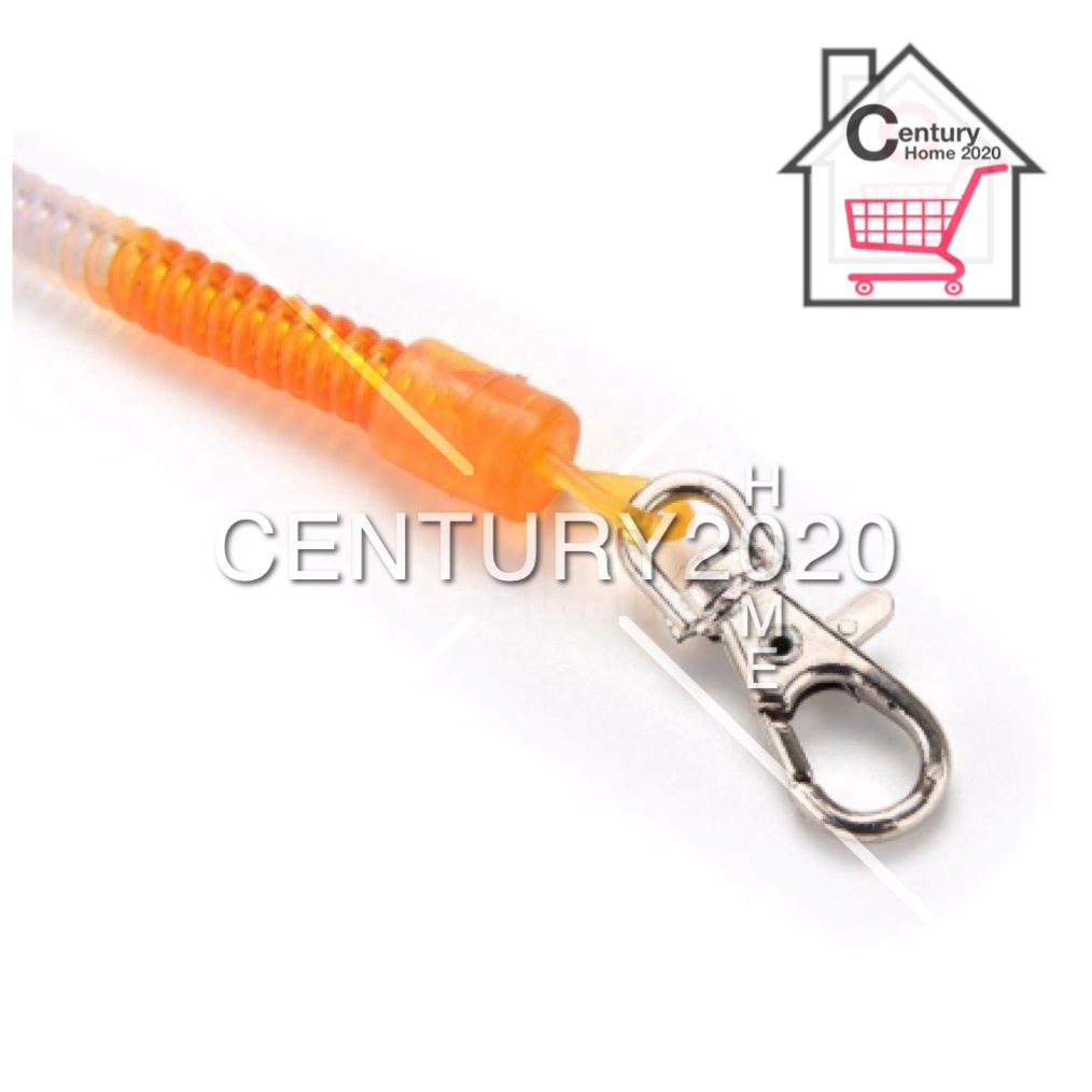 Spiral Stretch Retractable Plastic Spring Coil Flexible Cord with Snap ...