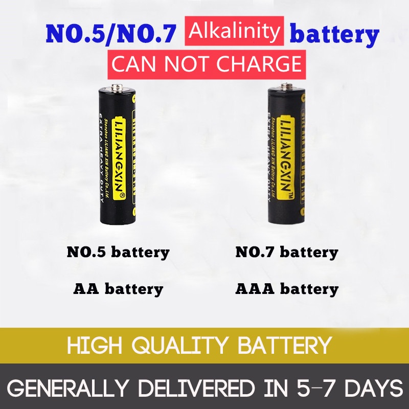 60PCS Alkalinity AAA AA Battery 1.5V NO.7 Battery R03 R6 battery For